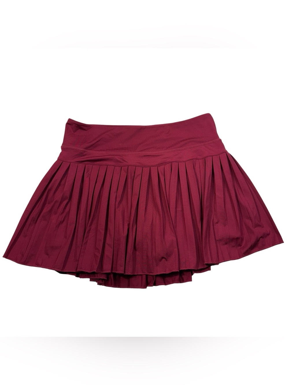 Goldhinge Pink Wine 'Mulberry' Pleated Short Lined Skort Athletic Skirt Large 10